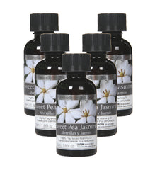 Hosley Set of 5, 55 ml Sweet Pea Jasmine Highly Scented Warming Oils