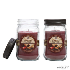 Hosley Set of 2, 11 oz. Baked Apple Scented Mason Jar Candles