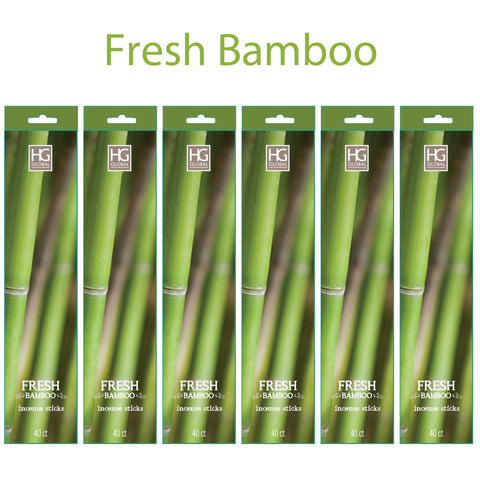 Hosley 240 Pack of Fresh Bamboo Fragranced Incense Sticks