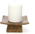 Hosley Set of 4, Square Ceramic Incense Cone or Pillar Candle Holders