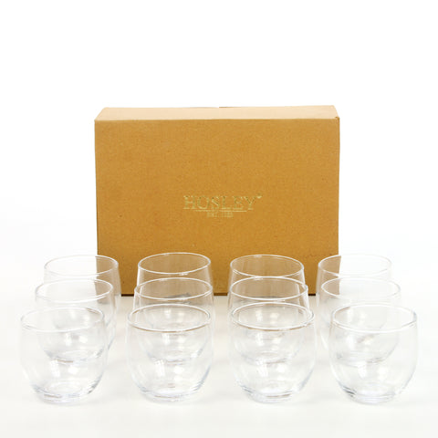 Hosley Set of 12, 2.5 inch Diameter, Clear Glass Tea Light Candle Holders