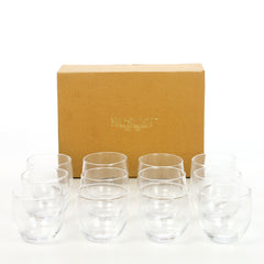Hosley Set of 12, 2.5 inch Diameter, Clear Glass Tea Light Candle Holders