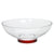 Hosley Clear Glass Bowl with Red Bottom 11.8 Inch Diameter
