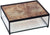 Hosley 8.3 inch Long, Glass Brown Globe Map Pattern Storage Box