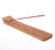 Hosley 10.50 inch Long, Brown Wooden Incense Stick Holder with Decorative Metal Patterned Foil