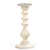Hosley 11 inch High, White Wooden Pillar Candle Holder
