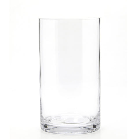 Hosley 9 Inch High Floral Clear Glass Vase
