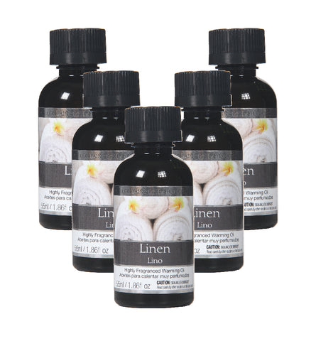 Hosley Set of 5, 55 ml Linen Highly Scented Warming Oils
