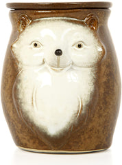 Hosley 5 inches High, Brown Woodland Animal Ceramic Electric Oil Warmer