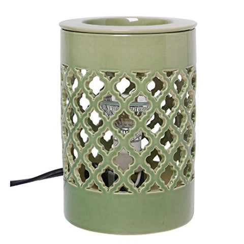Hosley Green Ceramic Electric Candle Warmer