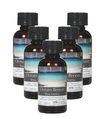 Hosley Aromatherapy Set of 5 Premium Ocean Breeze Highly Scented Warming Oils 1.86 Fluid Ounce Each