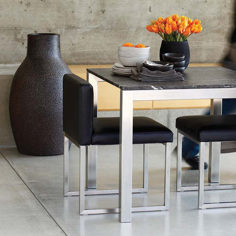 STEEL 33"SQ CAFE TABLE FRAME