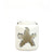 Hosley 5.5 inch High, White Ceramic Star Designed Tealight Candle Holder