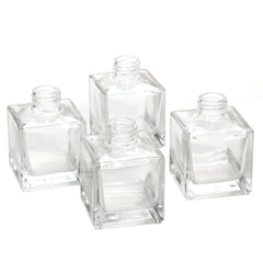 Hosley Set of 4, 100 ml. Clear Glass Diffuser Bottles