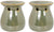 Hosley Set of 2, 4 inch High, Green Ceramic Oil Warmers