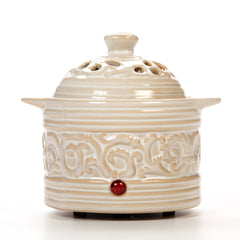 Hosley 5.5 inch High, Cream Electric Ceramic Potpourri Warmer