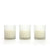Hosley Set of 3, 4 oz. 3 inches High Unscented Large Frosted Glass Filled Votive Candles