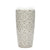 Hosley 10 Inch High White Ceramic Vase with Pattern Design