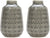 Hosley Set of 2, 7.25 inch High, Grey Ceramic Vases