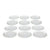 Hosley Set of 12, Clear Glass Pillar Candle Plates