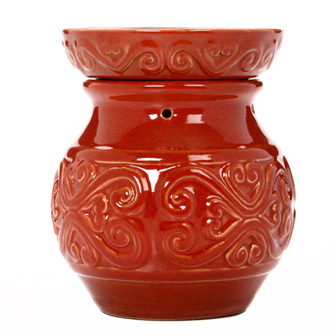 Hosley 6 inch High, Red Electric Ceramic Fragrance Warmer