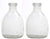 Hosley Set of 2, 7 Inch High Clear Glass Vases