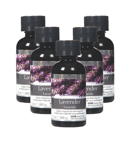 Hosley Set of 5, 55 ml Lavender Highly Scented Warming Oils