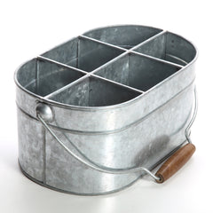 Hosley 5.5 inch High, Metal Galvanized Gray Planter