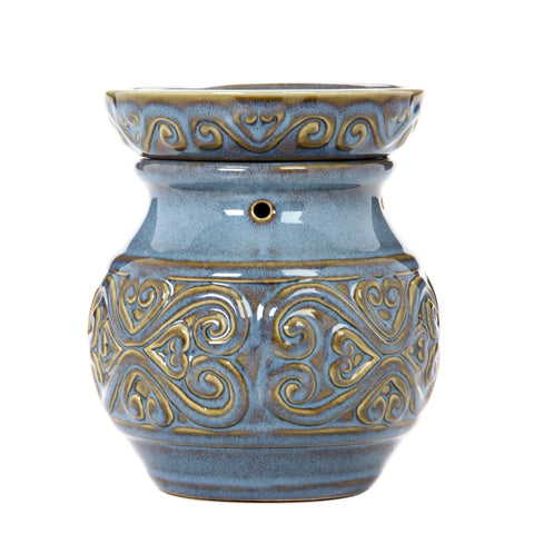 Hosley 6 inch High, Blue Electric Ceramic Fragrance Warmer