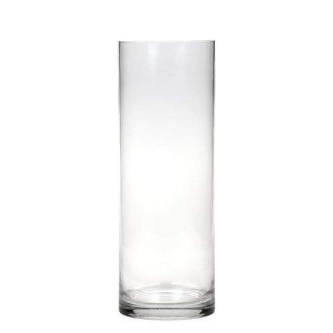 Hosley 13.75 inch High Clear Glass Vase