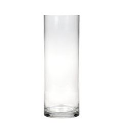 Hosley 13.75 inch High Clear Glass Vase