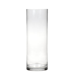 Hosley 13.75 inch High Clear Glass Vase