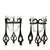 Hosley Set of 2, 4 inch High Spindle Stand w/Crackle Glass Tea Light LED Candle Holders