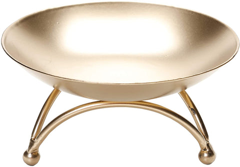 Hosley Gold Metal Pillar Candle Holder